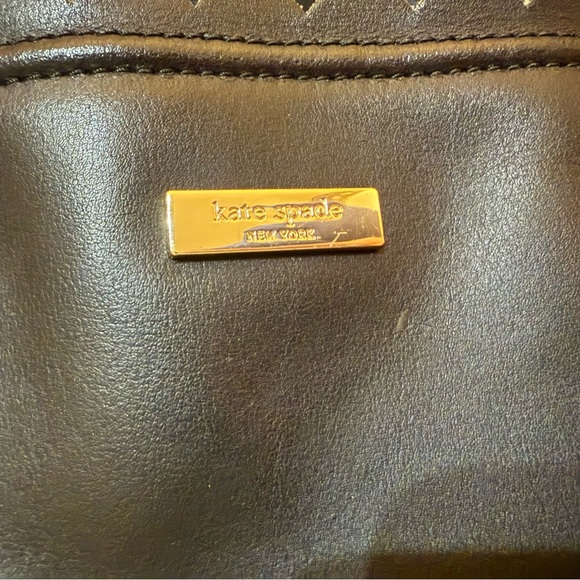 Kate Spade Black Leather Scalloped Large Tote Bag - Picture 3 of 12